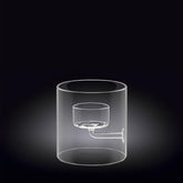 Wilmax Teelichthalter aus Glas für 1 Teelicht, 9 cm – WL-888904/A